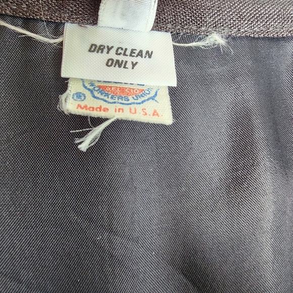 Vtg Women's Linen Midi Skirt ILGWU Black Side Zip USA Sz 12 - Picture 8 of 13